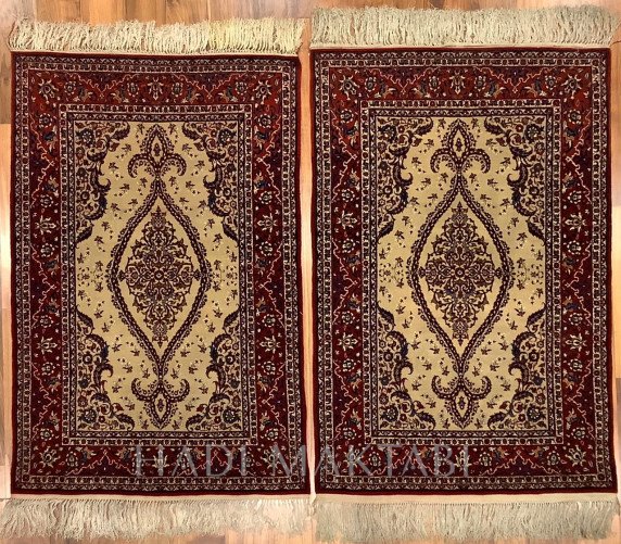 RARE PAIR O' ZARONIM ISFAHAN ON SILK