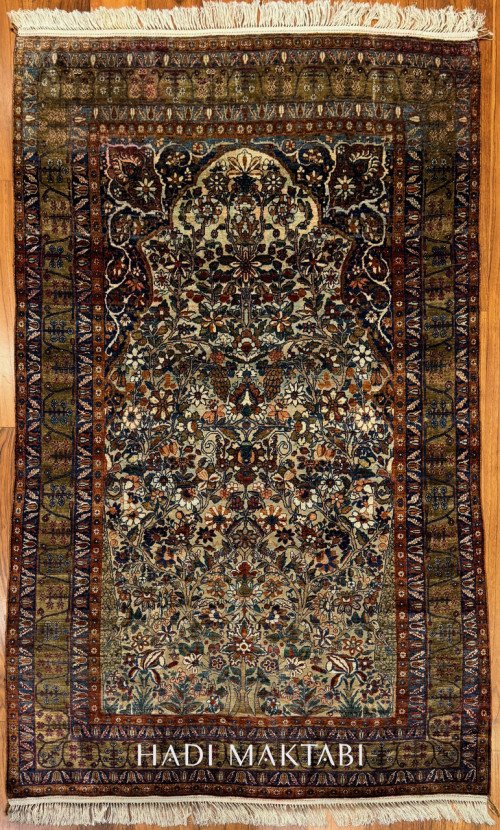PURE SILK KERMAN MILLEFLEURS